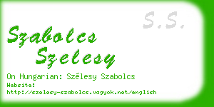 szabolcs szelesy business card